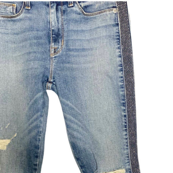 Hudson Nico Midrise Ankle Skinny Jeans with Side Stud Detailing Size 27 - Picture 3 of 8
